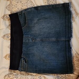 Maternity denim skirt